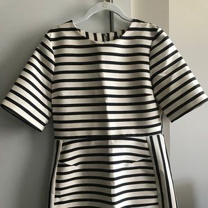 Topshop Stripe A-Line Dress